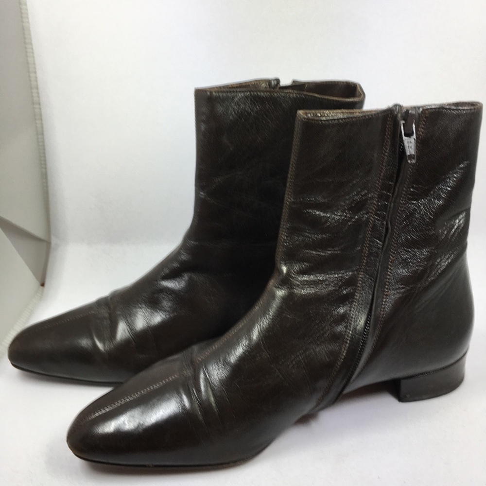 Giorgio Armani dark brown booties